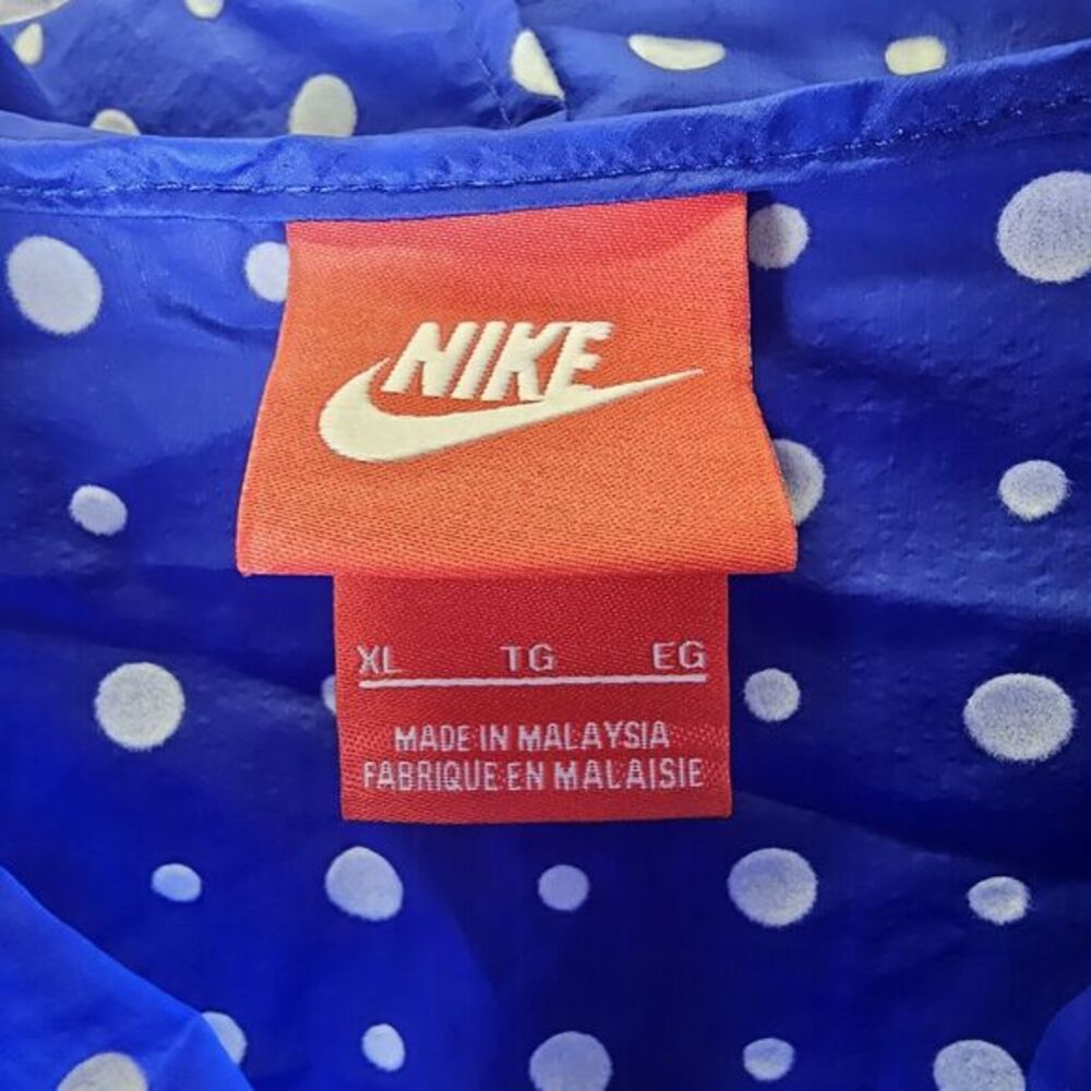 Rare XL Nike Glanz Jacket Windbreaker Windrunner Blue Dots‎ Lightweight Workout - Picture 3 of 10